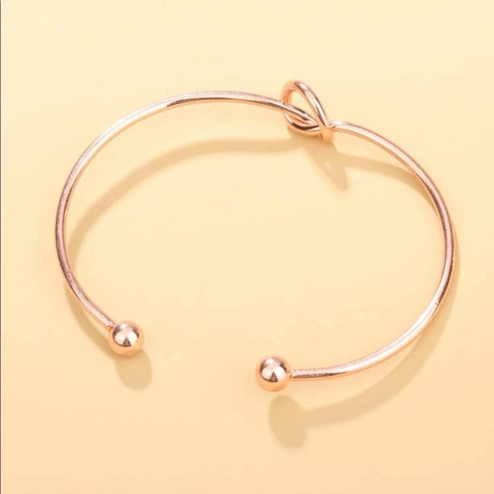 5/$25 KNOT ROSE GOLD CUFF - Picture 4 of 5